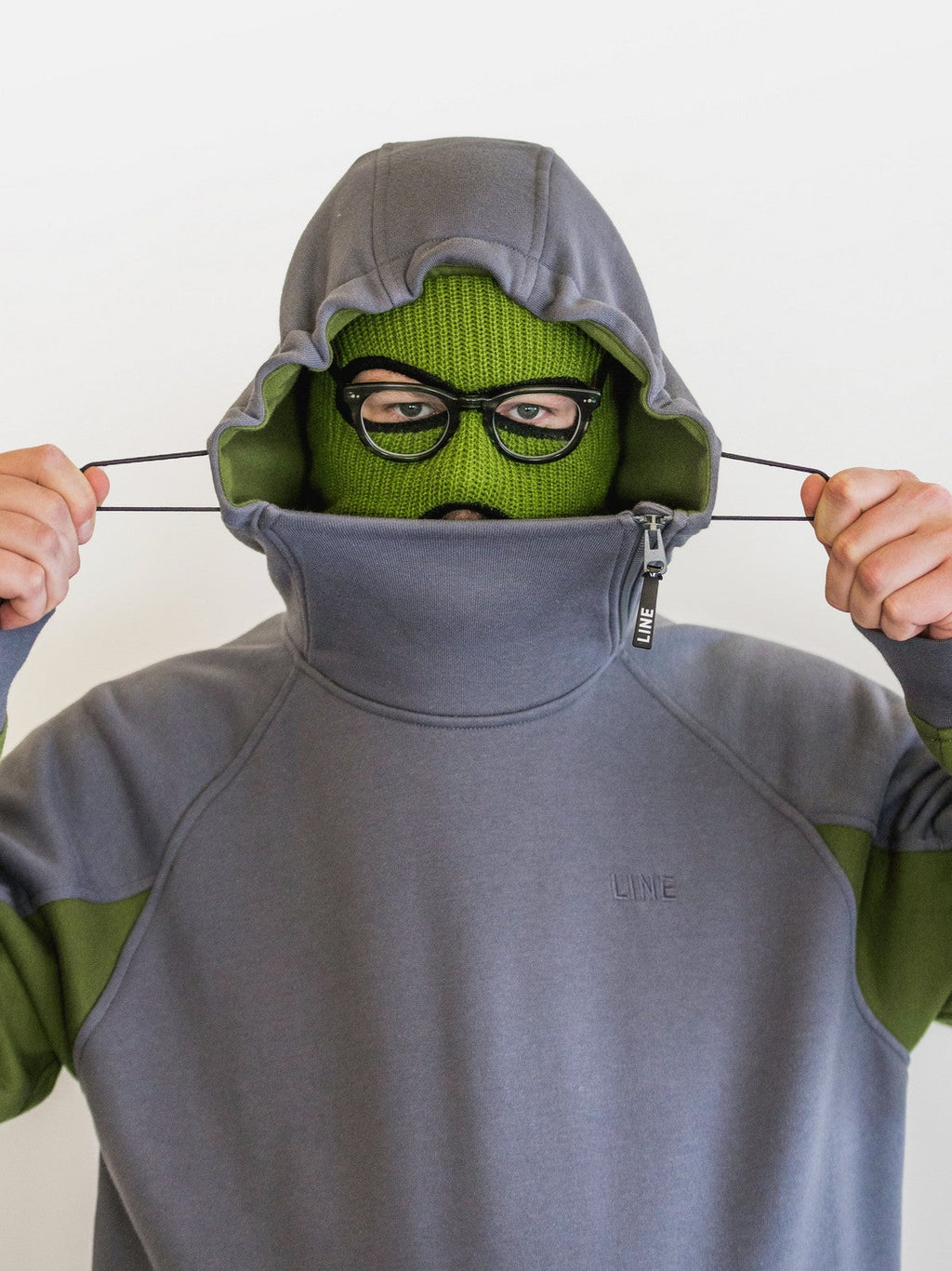 Line Tech Hoodie - Grey/Olive 2027
